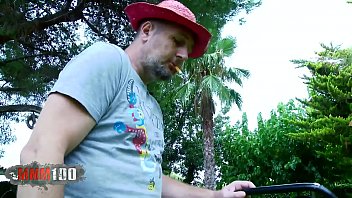 Preview 1 of Mature Anal Group Piss - Nasty housewife fucks her gardener