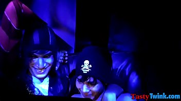 Preview 1 of Xxx Hd Garal - Party at the disco with two twinks fucking hard bareback