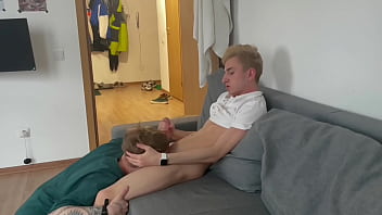 Preview 3 of Yoga Fantasy - gave my stepbrother a deep blowjob and licked his cum