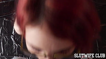 Preview 2 of Selbandsex - Redhead sub slut Karla Rose presents her filthy asshole,  sucks dick and gets fucked