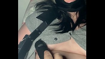 Preview 3 of Sarmag Kubari - Black massager insertion hooded housewife