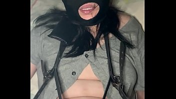 Preview 4 of Sarmag Kubari - Black massager insertion hooded housewife