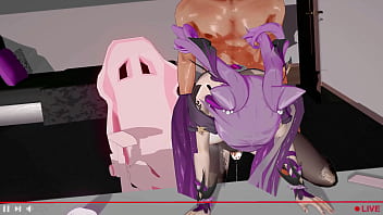 Preview 2 of Indian Shamele Sex - Genshin Impact Keqing Hentai Live Hard Sex Big Boobs MMD 3D Purple Hair (CLIP)