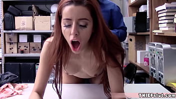 Preview 4 of Kate Owan - Pretty faced slutty teen tried to shoplift and busted