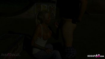 Preview 1 of Biqle Azov Nudist - Deutsches Teen Anni Angel treibt es auf Spielplatz mit fremden dicken Typen von Scout69