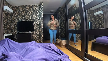 Preview 1 of Force Mummy Sex - Preview-MilfyCalla- Yoga pants,  silk bedding and a lot of cum on my jackets 195