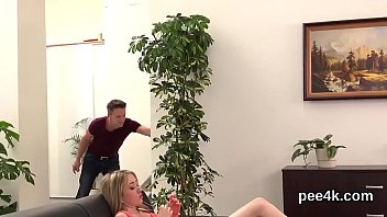 Preview 1 of Indian Breast Fucking Videos - Wonderful sex kitten gets her spread vagina total of warm piss and squirts