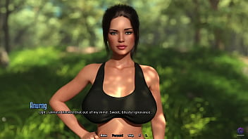 Preview 2 of Mide Boobs - Crazy Step Sister Swimming Naked in the Forest and Got Caught - 3D Hentai Animated Porn - Life in Santa County