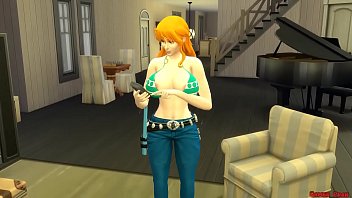 Preview 1 of Spy Mom Mastrubate - One Piece Nami Follada Fuertemente por Zoro Grandes Tetas Anime Parodia