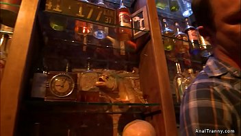 Preview 1 of Panjabi Woman Saking - Blonde shemale al fucks bartender