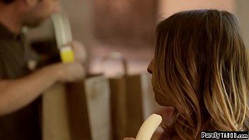 Preview 1 of Babes Moaning Babes - Teen stepdaughter seducing her stepdad