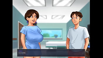 Preview 4 of Lezbijan Orgazm - Summertime Saga ep 48 - Levei minha Milf no medico e botei a Enfermeira pra Mamar