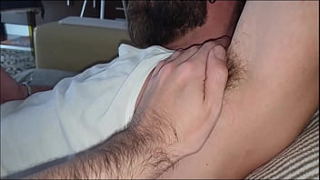 Preview 2 of Bisexual Incest Mmf Family - Toc&aacute_ndole los sobacos peludos a mi chico