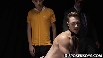 Preview 1 of Forcex Video - DisposedBoys.com - Gorgeous Cole Blue spreads legs in a passionate spit roasting session with hairy old man Lance Charger