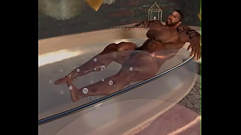 Preview 1 of Cikgu Beromen - handsome hunk duane brown rubs one out in the tub