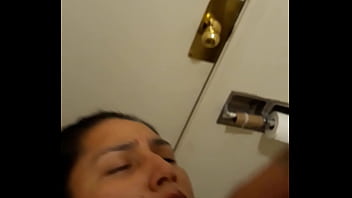 Preview 4 of Donlod Bokep Terbaru - Amateur GF gets face fucked by Hubby in public bathroom