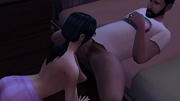 Preview 3 of Moka Mora Anal Bbc Creampie - Kelly Fucks Married Man (Sims 4)