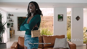 Preview 1 of Perfectl Girls - GORGEOUS Trans Fucks Ebony Before The Auction