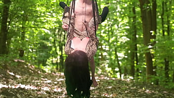 Preview 4 of Nisha Kothari Blue Film - Doll In Leopard Tracksuit Fucked In Jungle Sex Swing! (4K-UHD)