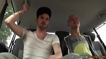 Preview 1 of Teens Xxx 4k - Twinks picked up in a vehicle bang each other very roughly