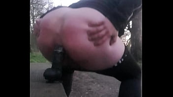 Preview 2 of Xxxxvioi - The best public anal with big fat dildo and a juich fat ass in park