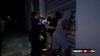 Preview 1 of Blazzre - Hot threesome with two horny cops