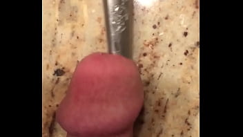 Preview 4 of Fit Zone Faking Porno - Sounding and stretching with handle is handy