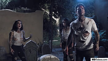 Preview 3 of Beach Cable - Cemetery Sex With Ghosts - Katrina Jade,  Joanna Angel,  Lacy Lennon and Small Hands