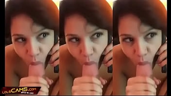 Preview 3 of Victoria June Rims Guy - Cute girl chats with boyfriend on phone while she sucks my dick on cam