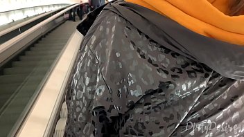 Preview 2 of Massage Goes Under Bra Towel - I control her pussy in public with a lovense lush - she moans and is embarassed