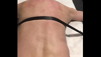 Preview 2 of Zoooxxx Porn - flogged strapped down on bench - hooded