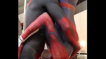 Preview 4 of Wife And Young Boy Has - Spiderman Blowjob