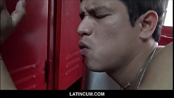 Preview 4 of Sexy Brunette Pussyfuck - Two Amateur Hot Young Latino Boys Fuck At Gym For Money While Filmmaker Records POV