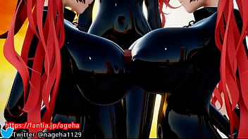 Preview 3 of Amateury Buttpllug - 魔乳ホノルルのダブルパイズリでふたなりチンポを圧殺