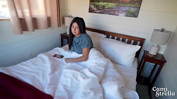 Preview 1 of Oops Flashing In Hotel - Thick Latina step sis swallows my CUM in Yosemite National Park - Cami Strella   Lev Lieben