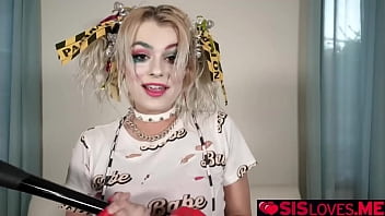 Preview 1 of Forced Lesbian By Granny - Get lost Harley Quinn here comes the super horny babe Nova Cane dressed up like the sluttiest whore ever and she goes fucking mental on that cock!
