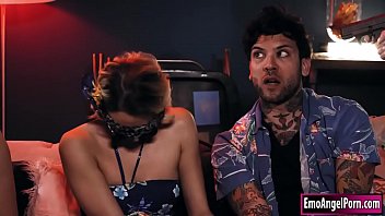 Preview 1 of Step Son And Mom Sexy Video - Guy fucks busty tattooed tiki bar ladies