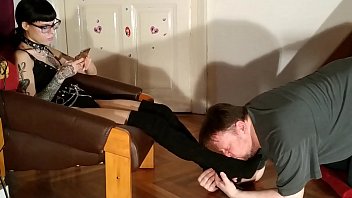 Preview 1 of Mera G - Beth Kinky - Boot &amp_ smelly sock sniffing foot slave HD