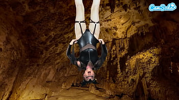 Preview 1 of Hd Sexxv - Camsoda - Hot Amateur Teen In Bat Costume Masturbates Upside Down Has Epic Orgasm