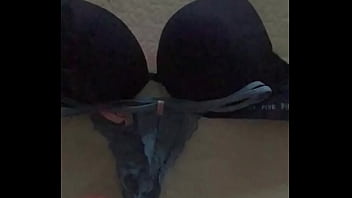 Preview 4 of Angu Von Ha - Big cumshot on sexy 34D bra and panties