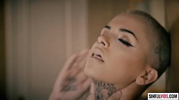 Preview 1 of Malorie Marx Nacho Vidal - Sexual possessed on Leigh Raven&#039_s short hair,  split tongue and tattoos