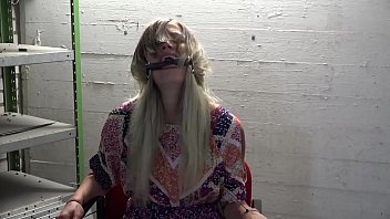 Preview 4 of Sister Want Brother Cum - Blonde haired teen grabbed on her way to a costume party and bound ,  gagged