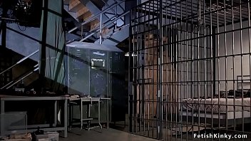 Preview 2 of New Denc - Brunette is tied and caned in prison