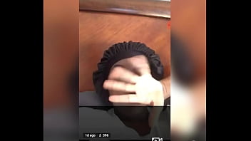 Preview 1 of Porn German Wont Blow - Skinny black girls playing with her tits on periscope