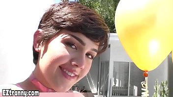 Preview 1 of Mom Son Bathroom Xxxx - Beautiful half asian shemale goddess pornstar ass fucked