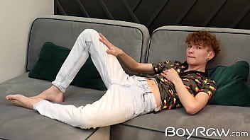 Preview 1 of Women Fuking Men - Pretty twink Adam Keller jacks off with massive flesh light