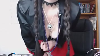Preview 3 of May Dad - Teaser Clip! Goth BBW Tattooed becomes Detention Aide and Seduces Teacher to do Her Bidding Femdom Fetish
