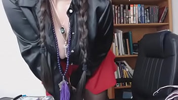 Preview 4 of May Dad - Teaser Clip! Goth BBW Tattooed becomes Detention Aide and Seduces Teacher to do Her Bidding Femdom Fetish