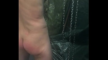 Preview 1 of Mom Son Fuck Orgasme - bullwhip,  sjambok back beating on winch