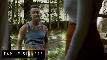 Preview 1 of Lag Ja Gale - FAMILY SINNERS - Kit Mercer&#039_s Perfect Tits Bounce Beautifully As She Rides Her Stepson Van Wylde&#039_s Big Dick